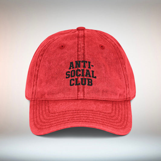 Vintage Embroidered Cap - Anti-Social Club Hat
