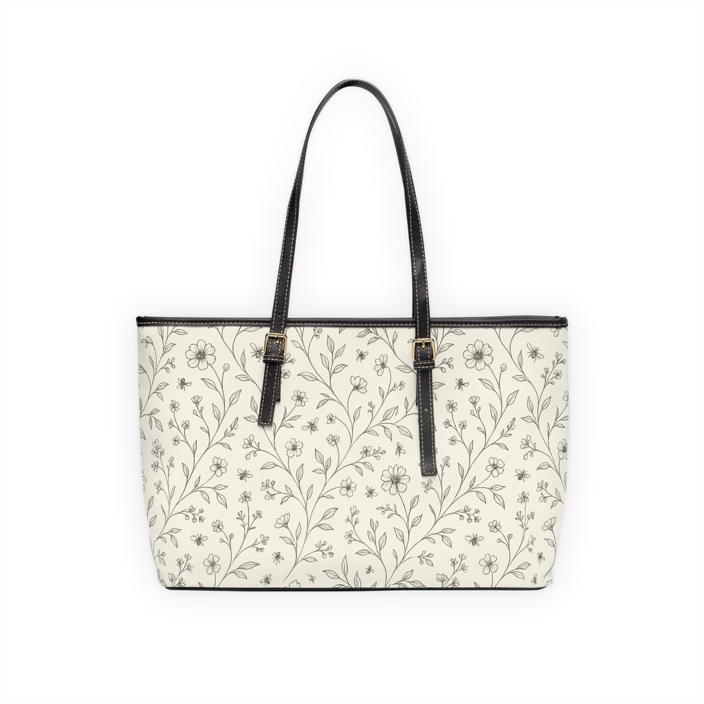 Floral PU Leather Shoulder Bag - Stylish Handbag for Everyday Use, Chic Tote for Work, Travel, Casual Outings, Gifts, Eco-Friendly