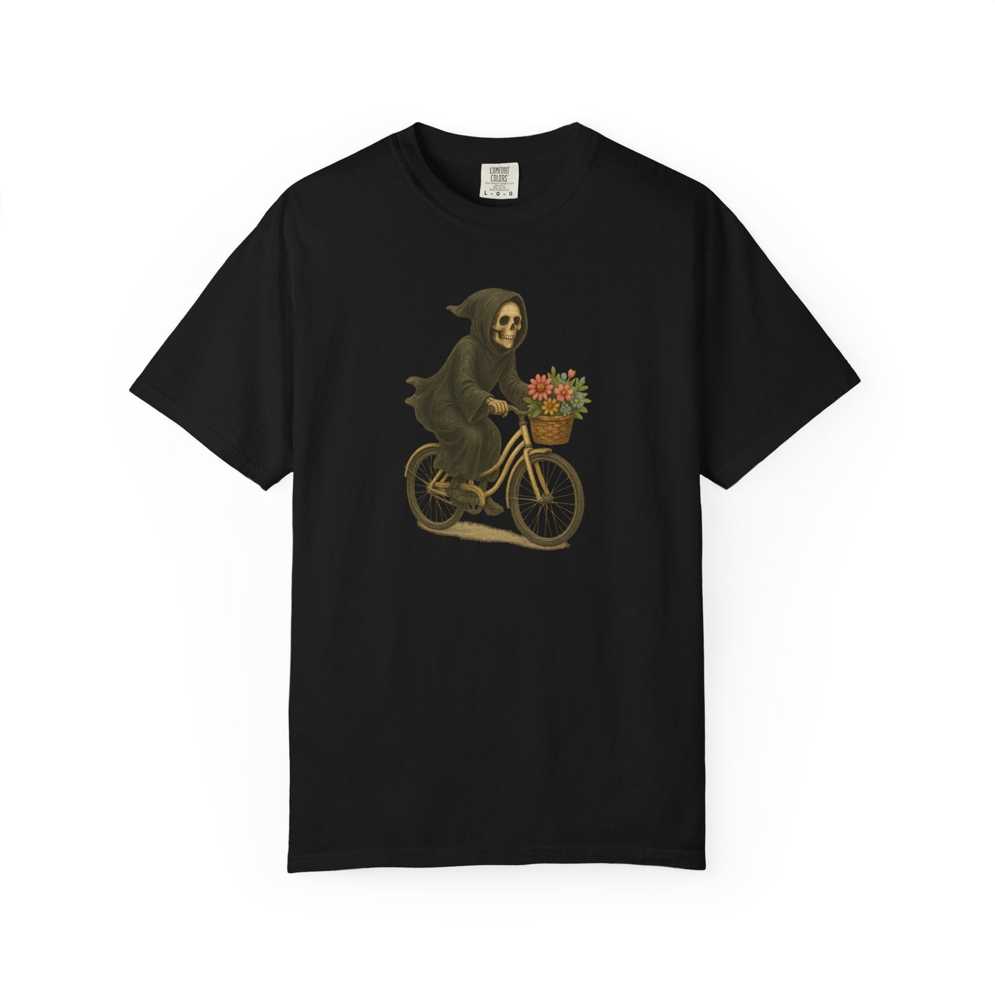 Charming Grim Reaper T-Shirt, Unisex Oversized Tee for Halloween