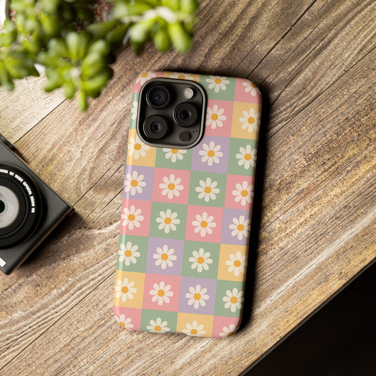 Floral Phone Case, Cute Pastel Flower Case, Tough Phone Cover, Stylish Phone Accessory, Gifts for Her, Summer Vibes