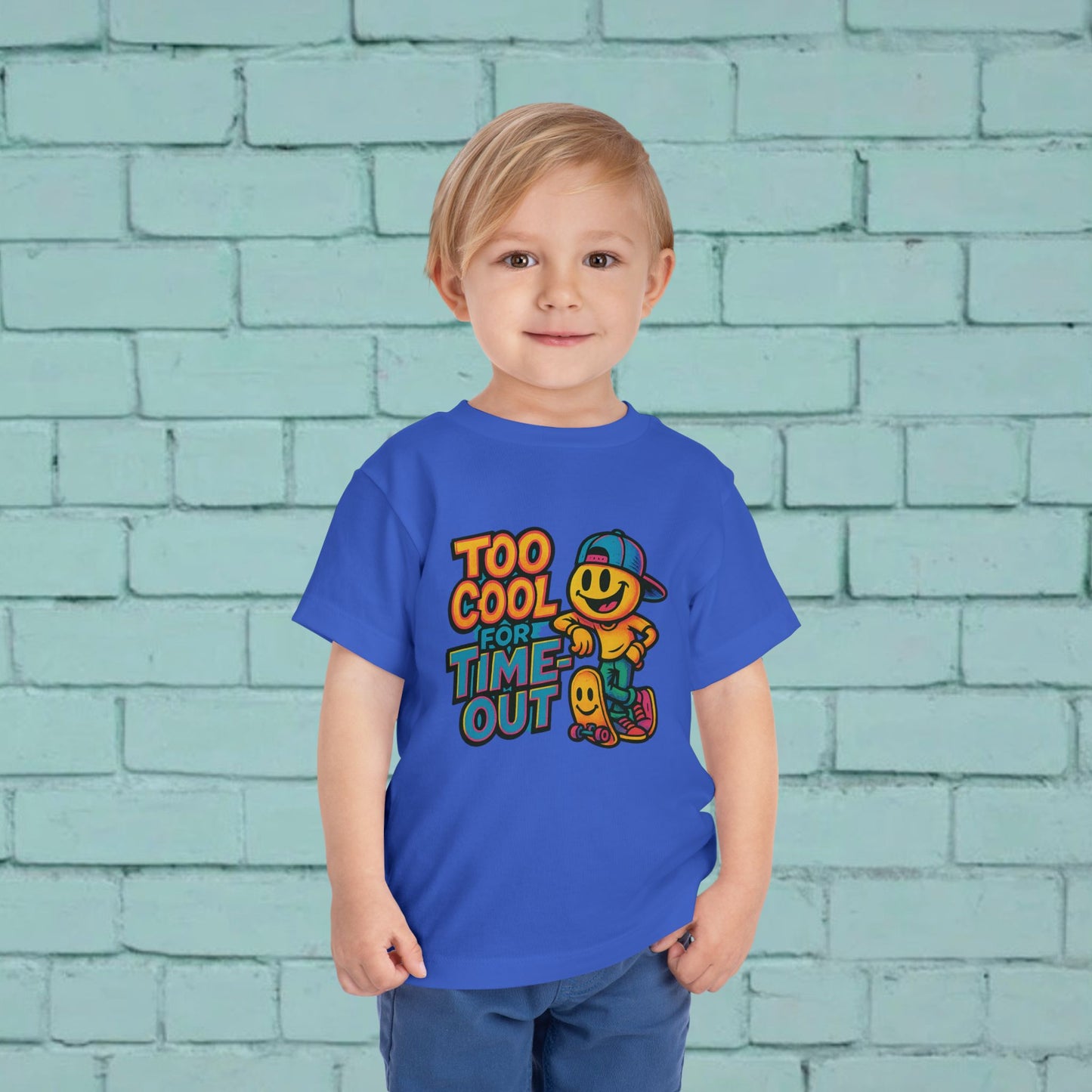 Cool Toddler Tee - "Too Cool for Time Out" - Fun Kids Shirt, Playful Baby Gift, Summer Apparel, Birthday Present, Outdoor Wear