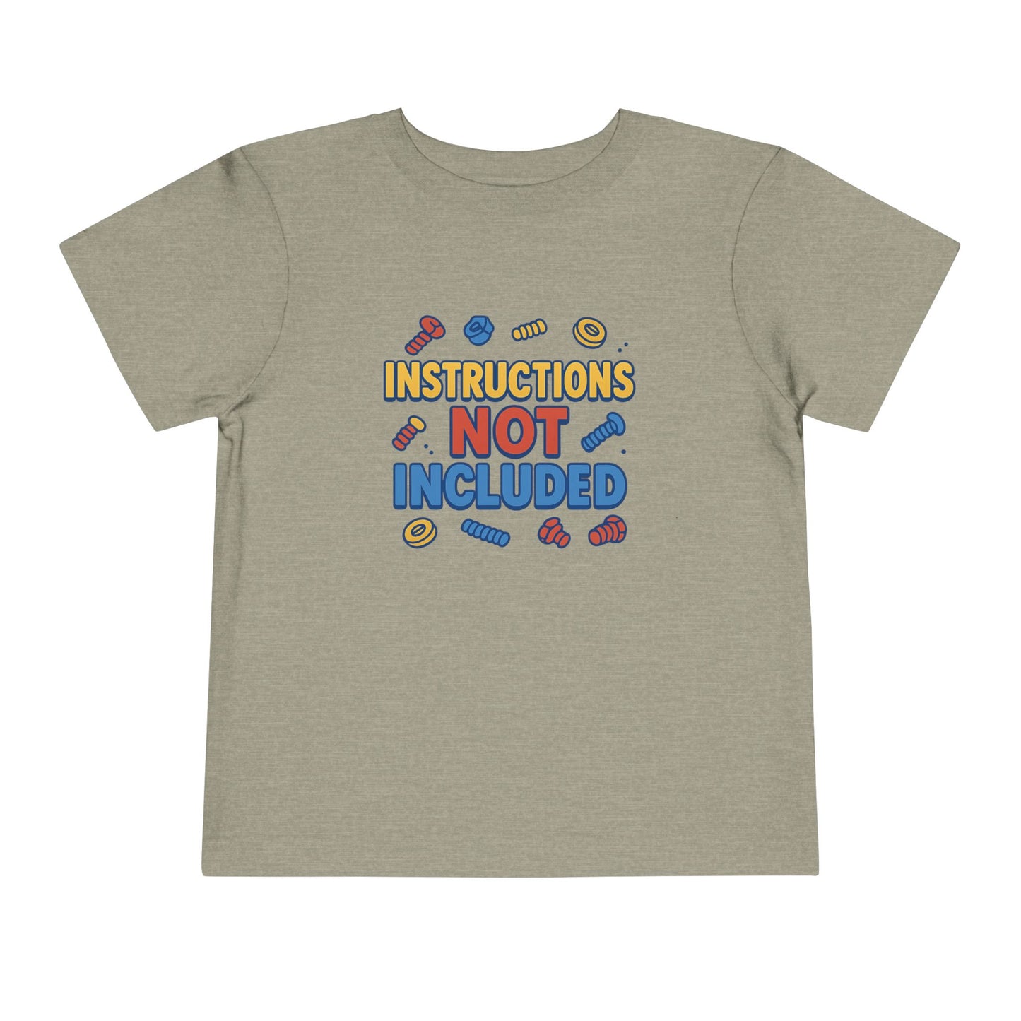 Instructions Not Included Toddler Tee, Cute Toddler T-shirt, Fun Kids Shirt, Summer Outfit, Gift for Kids