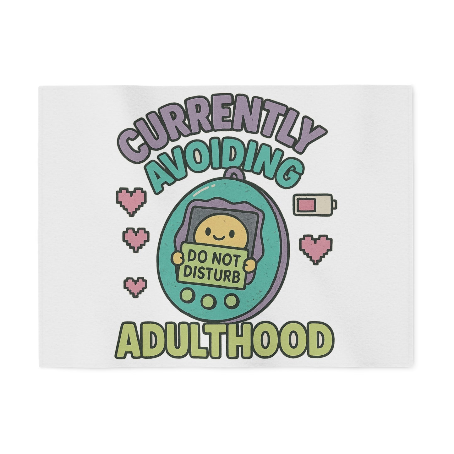 Cozy Sweatshirt Blanket - Currently Avoiding Adulthood, Perfect for Lazy Days, Gifts for Graduates, Birthday Comfort