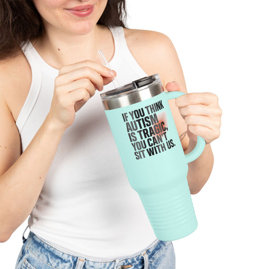 Autism Advocacy Insulated Travel Mug | 40oz | Perfect for Coffee Lovers, Gifts for Activists, Unique Drink Ware, Inspirational Mugs