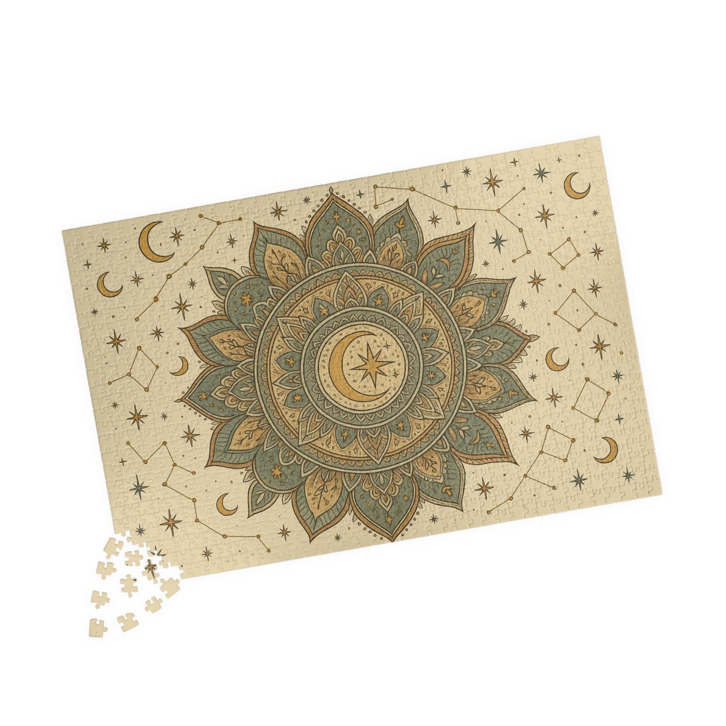 Celestial Mandala Puzzle - 1014 Pieces, Tranquil Decor, Gift for Puzzle Lovers, Starry Night Activity, Home Entertainment