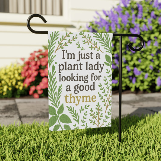 Garden Banner, Plant Lady Decor, Outdoor Flag, Home and Garden Gift