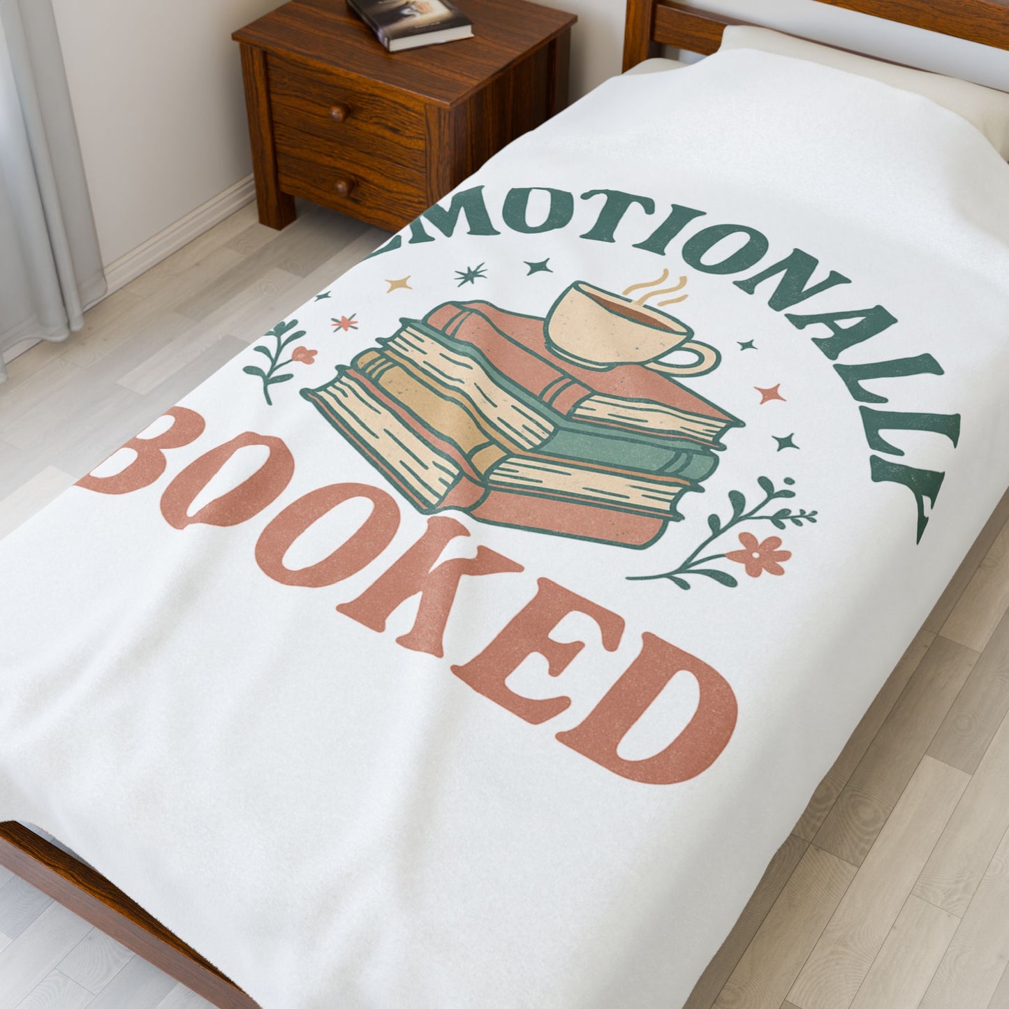 Cozy Velveteen Plush Blanket - Perfect for Book Lovers, Gift for Readers, Home Décor, Emotional Comfort, Relaxing Evenings