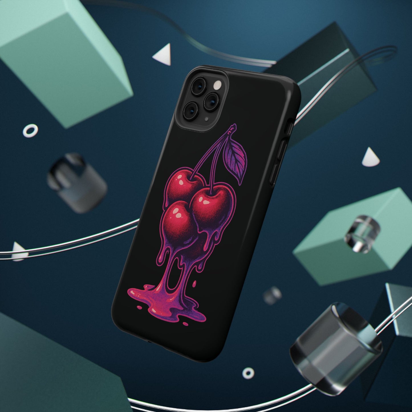 Impact-Resistant Cherry Phone Case, Cute Cherry Phone Cover, Stylish Phone Protector, Fun Phone Case, Unique Gift for Teens