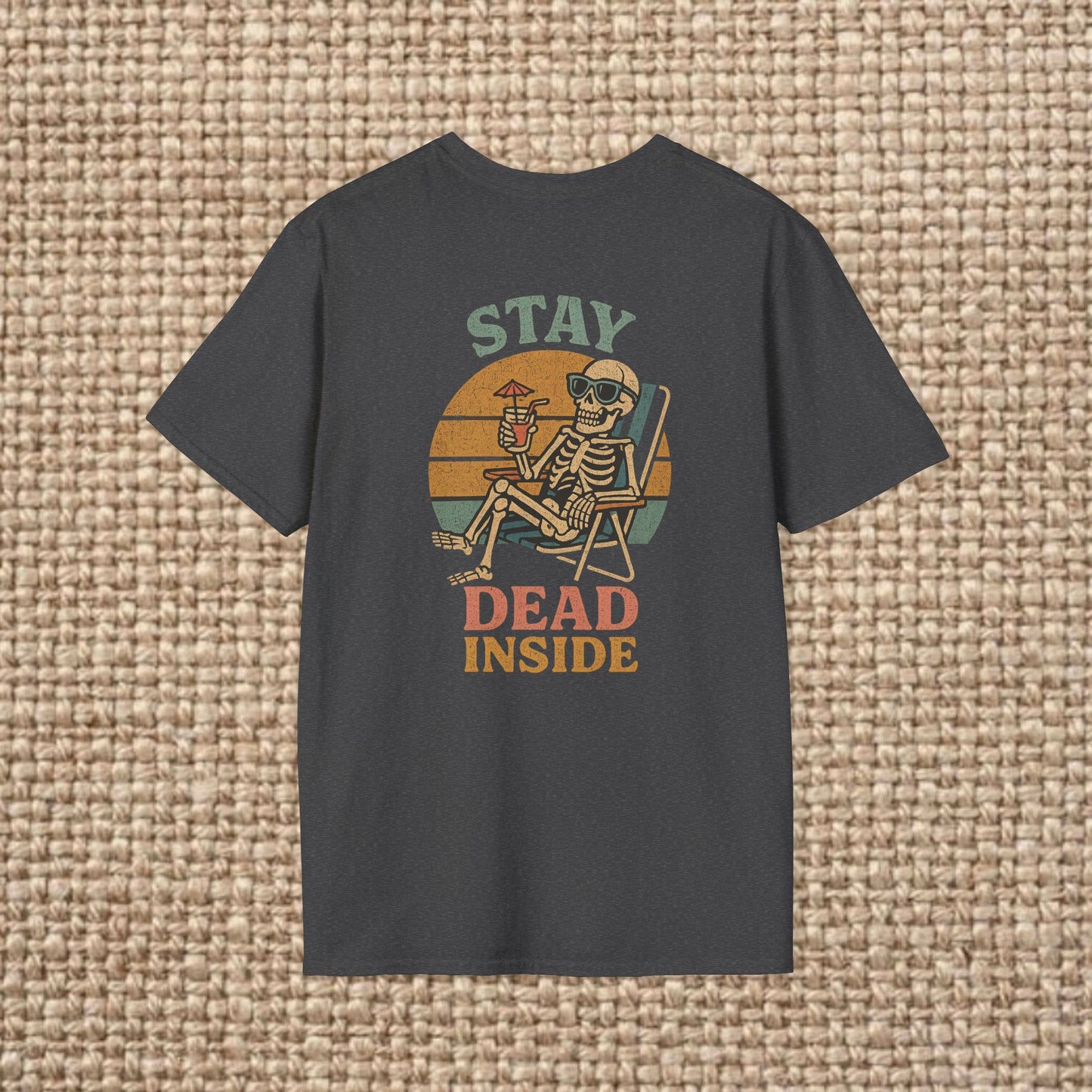 Stay Dead Inside Skeleton T-Shirt, Casual Wear, Halloween Costume, Unisex Gift, Summer Vibes, Funny Graphic Tee