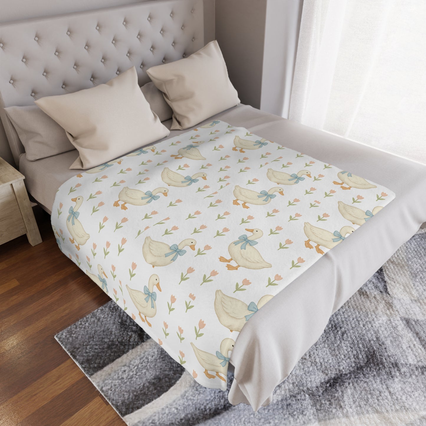 Cozy Duck Minky Blanket - Cute Baby Blanket, Nursery Decor, Gift for New Parents, Playtime Comfort, Soft Baby Gifts
