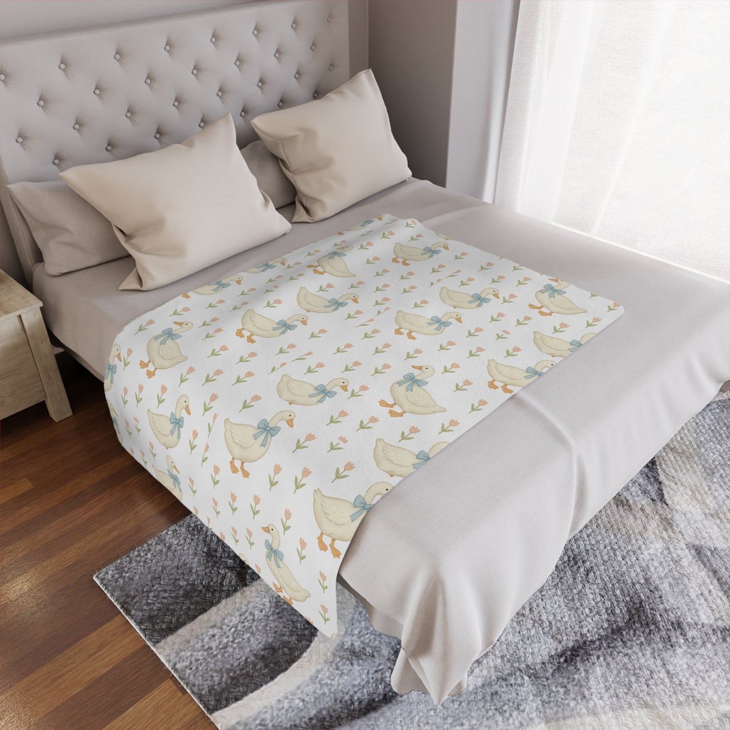 Cozy Duck Minky Blanket - Cute Baby Blanket, Nursery Decor, Gift for New Parents, Playtime Comfort, Soft Baby Gifts