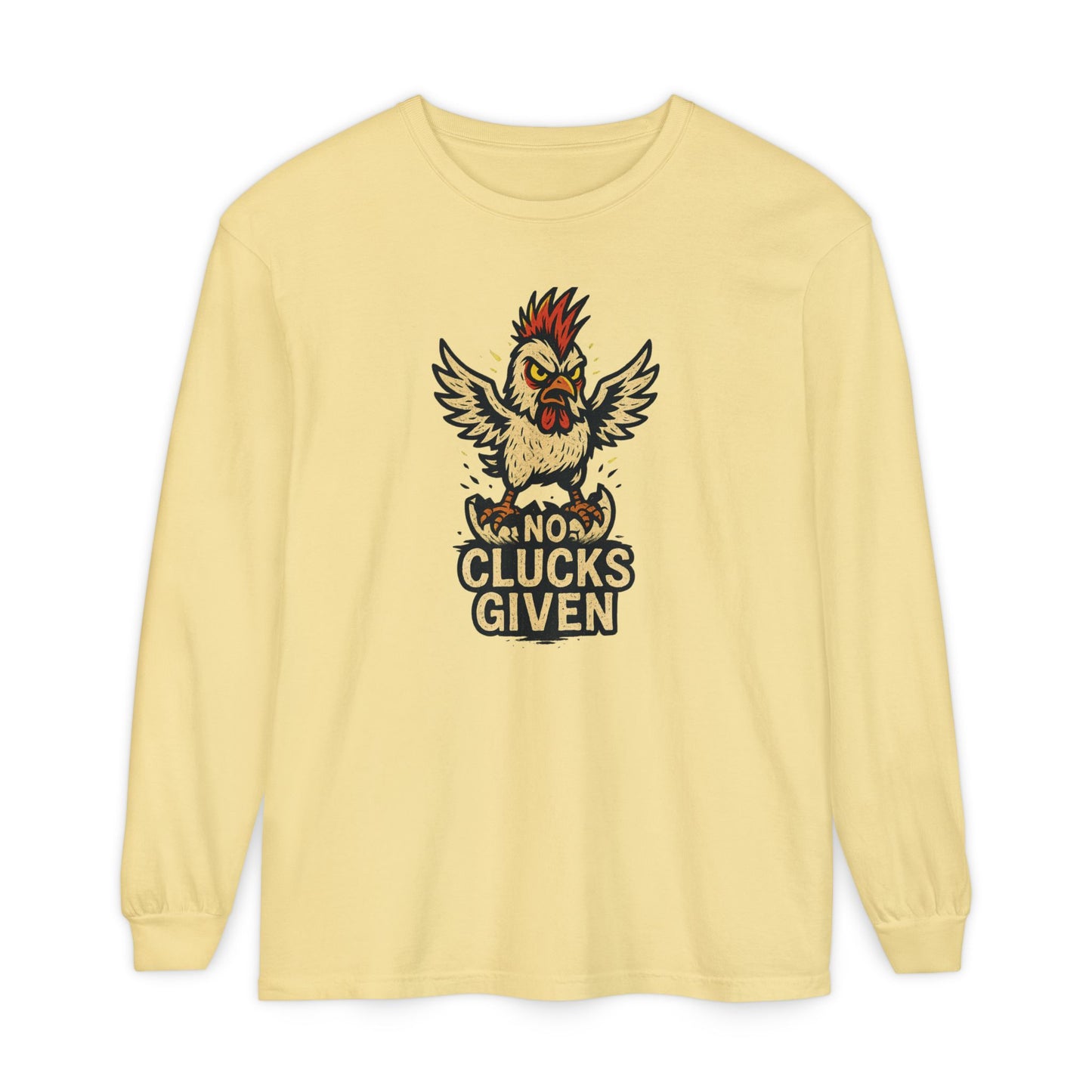 Funny Chicken T-Shirt, Unisex Long Sleeve Tee, Clucks Given Shirt, Gift for Farmers, Humor Apparel, Casual Wear