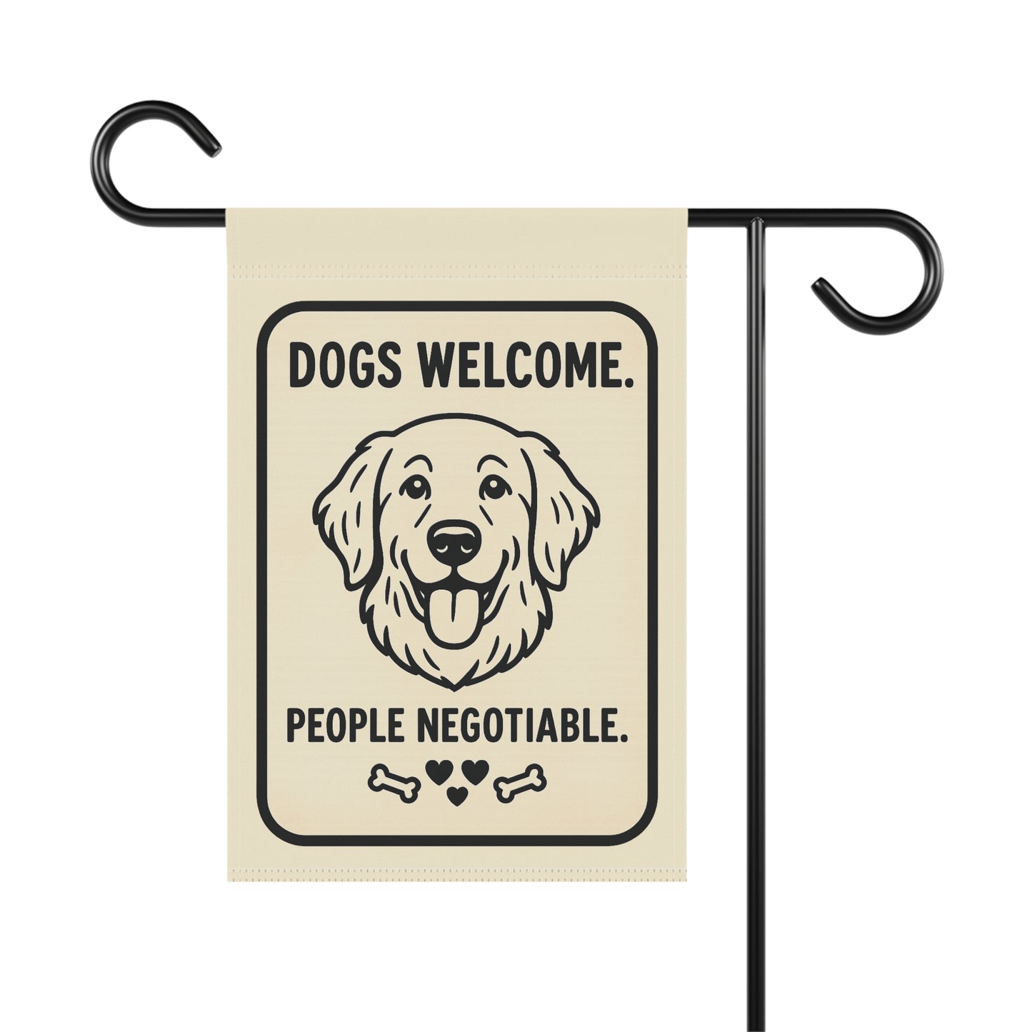 Dog Welcome Garden Banner, Pet Lover Decor, Outdoor Home Flag, Funny Dog Sign, Unique Garden Flag, Dog Friendly Decor