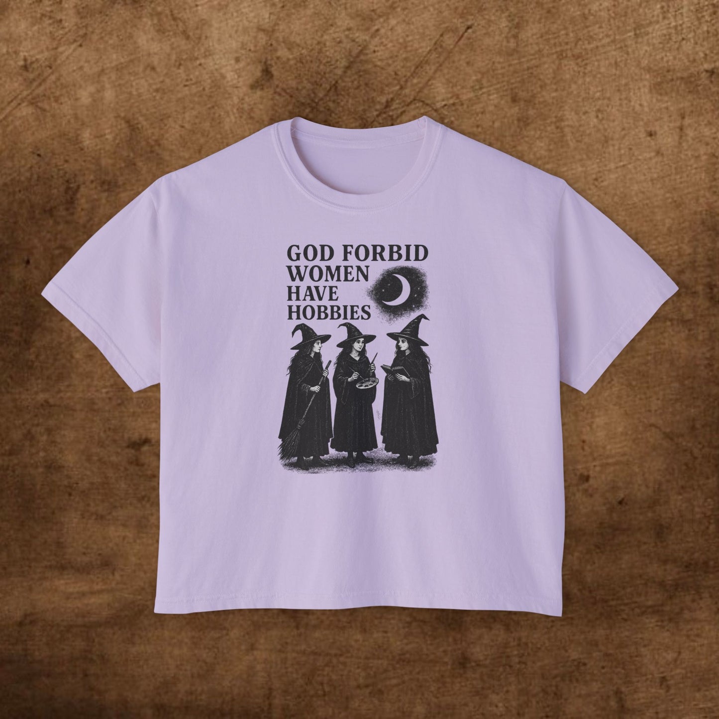 Spooky Women's Boxy Tee, Halloween Shirt, Witchy Vibes Tee, Gift for Witches, Casual Witch Merchandise