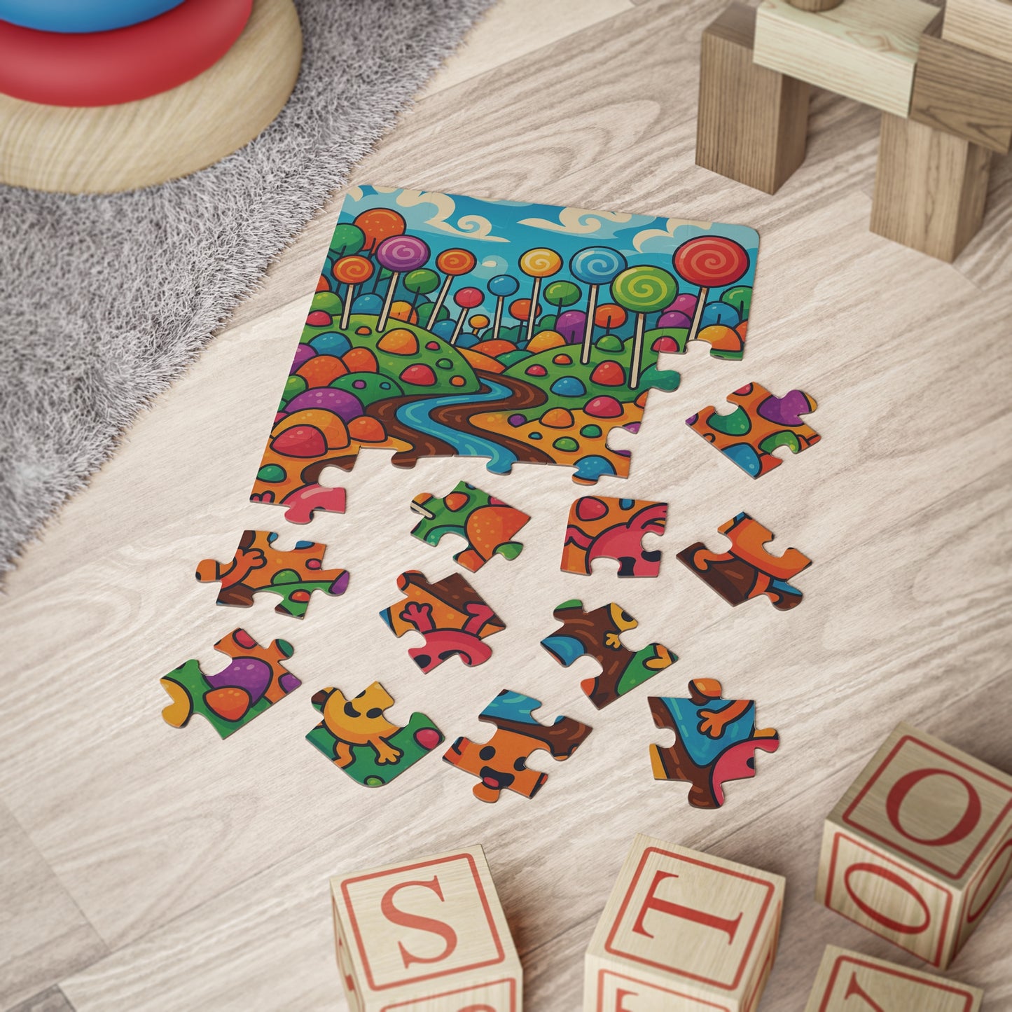 Colorful Kids' 30-Piece Puzzle - Fun Learning Activity, Mind-Engaging Toys, Gifts for Children, Birthday Present, Family Game