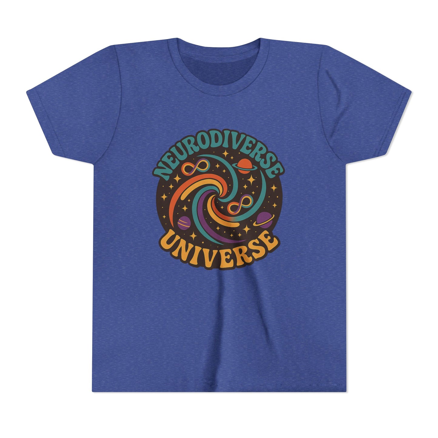 Neurodiverse Universe Youth Tee, Cool Children's T-Shirt, Educational Apparel, Gift for Kids, Space-themed Youth Shirt