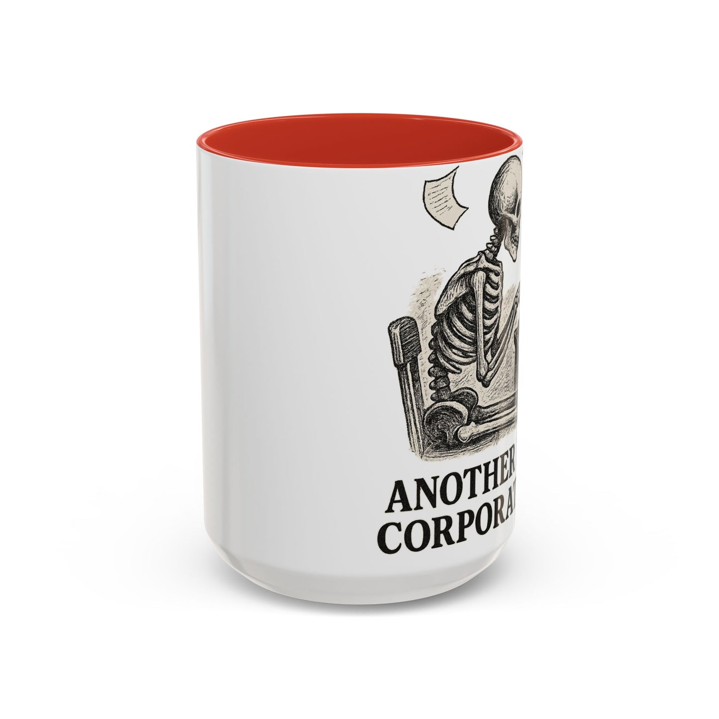 Corporate Humor Coffee Mug, Funny Office Gift, Skeleton Mug, Halloween Decor, Work From Home Coffee Cup, sarcastic office mug