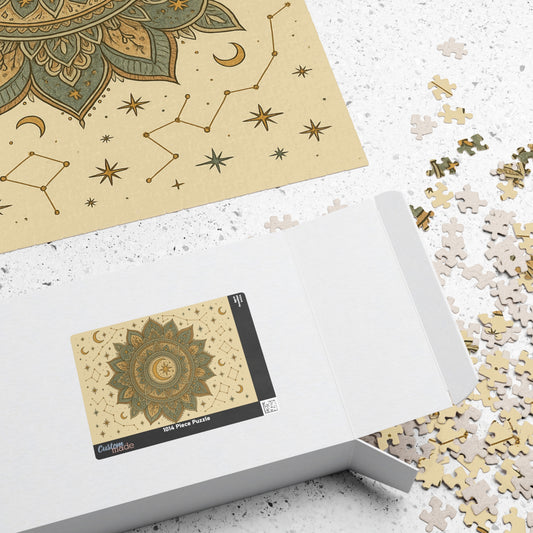 Celestial Mandala Puzzle - 1014 Pieces, Tranquil Decor, Gift for Puzzle Lovers, Starry Night Activity, Home Entertainment