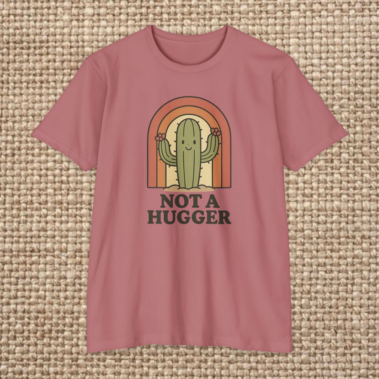 Cactus Humor Tee, Funny Cactus Shirt, Not a Hugger T-shirt, Unisex Casual Wear, Gift for Introverts