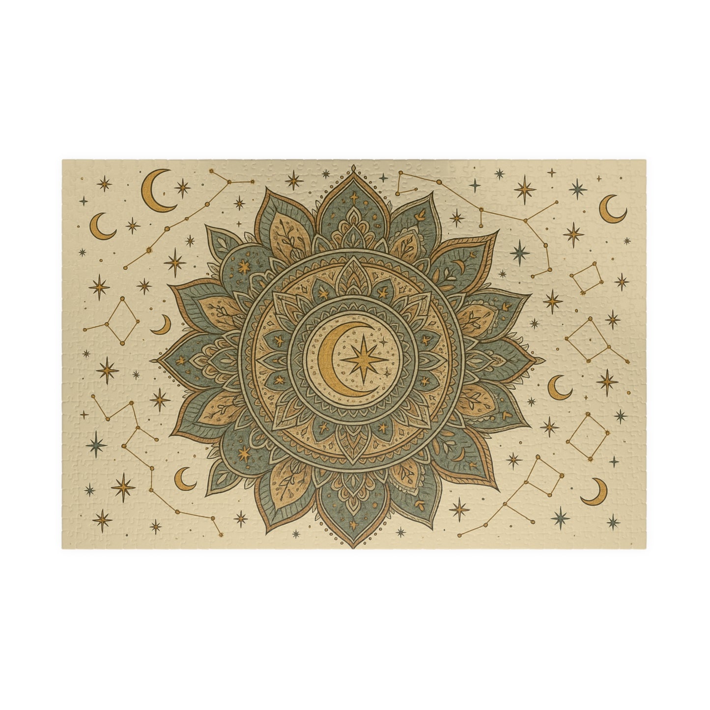 Celestial Mandala Puzzle - 1014 Pieces, Tranquil Decor, Gift for Puzzle Lovers, Starry Night Activity, Home Entertainment