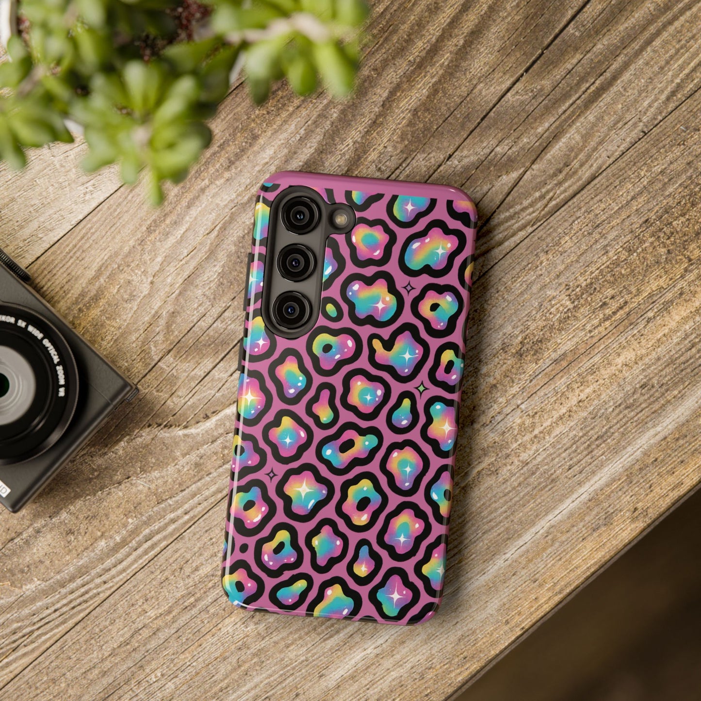 Vibrant Leopard Print Phone Cases, Tough Cases