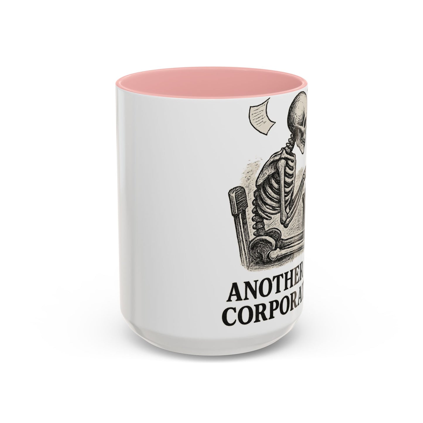 Corporate Humor Coffee Mug, Funny Office Gift, Skeleton Mug, Halloween Decor, Work From Home Coffee Cup, sarcastic office mug