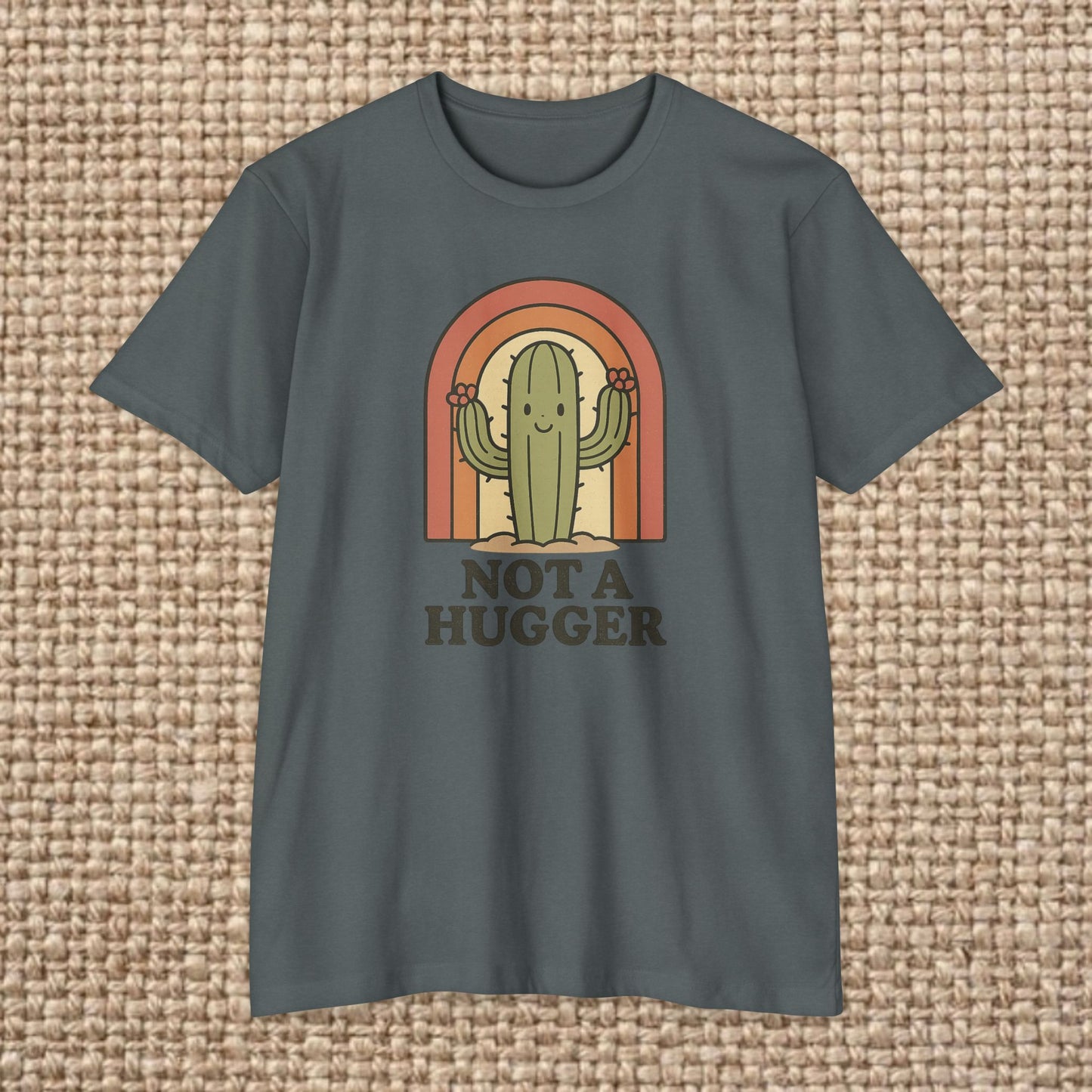 Cactus Humor Tee, Funny Cactus Shirt, Not a Hugger T-shirt, Unisex Casual Wear, Gift for Introverts