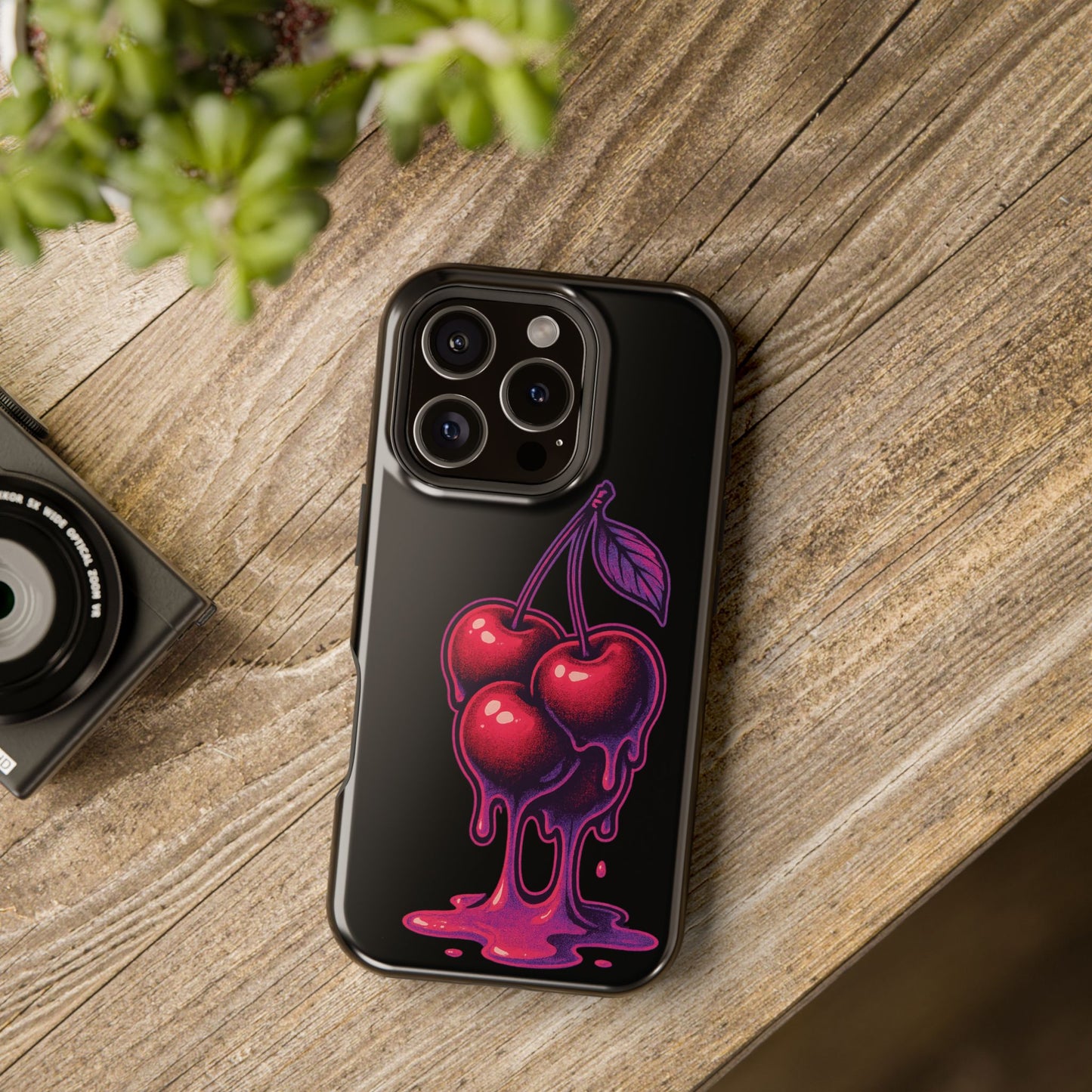 Impact-Resistant Cherry Phone Case, Cute Cherry Phone Cover, Stylish Phone Protector, Fun Phone Case, Unique Gift for Teens