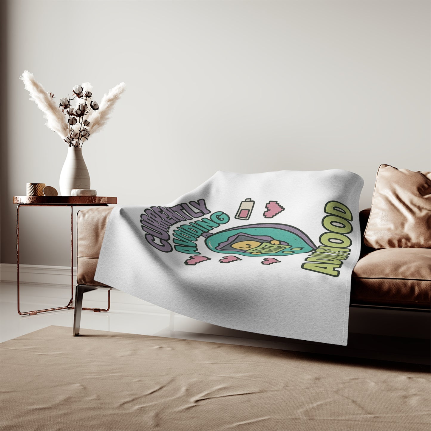 Cozy Sweatshirt Blanket - Currently Avoiding Adulthood, Perfect for Lazy Days, Gifts for Graduates, Birthday Comfort