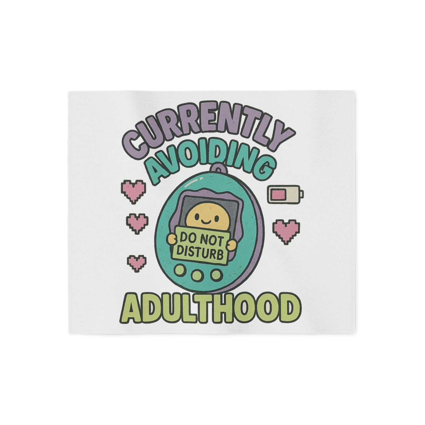 Cozy Sweatshirt Blanket - Currently Avoiding Adulthood, Perfect for Lazy Days, Gifts for Graduates, Birthday Comfort