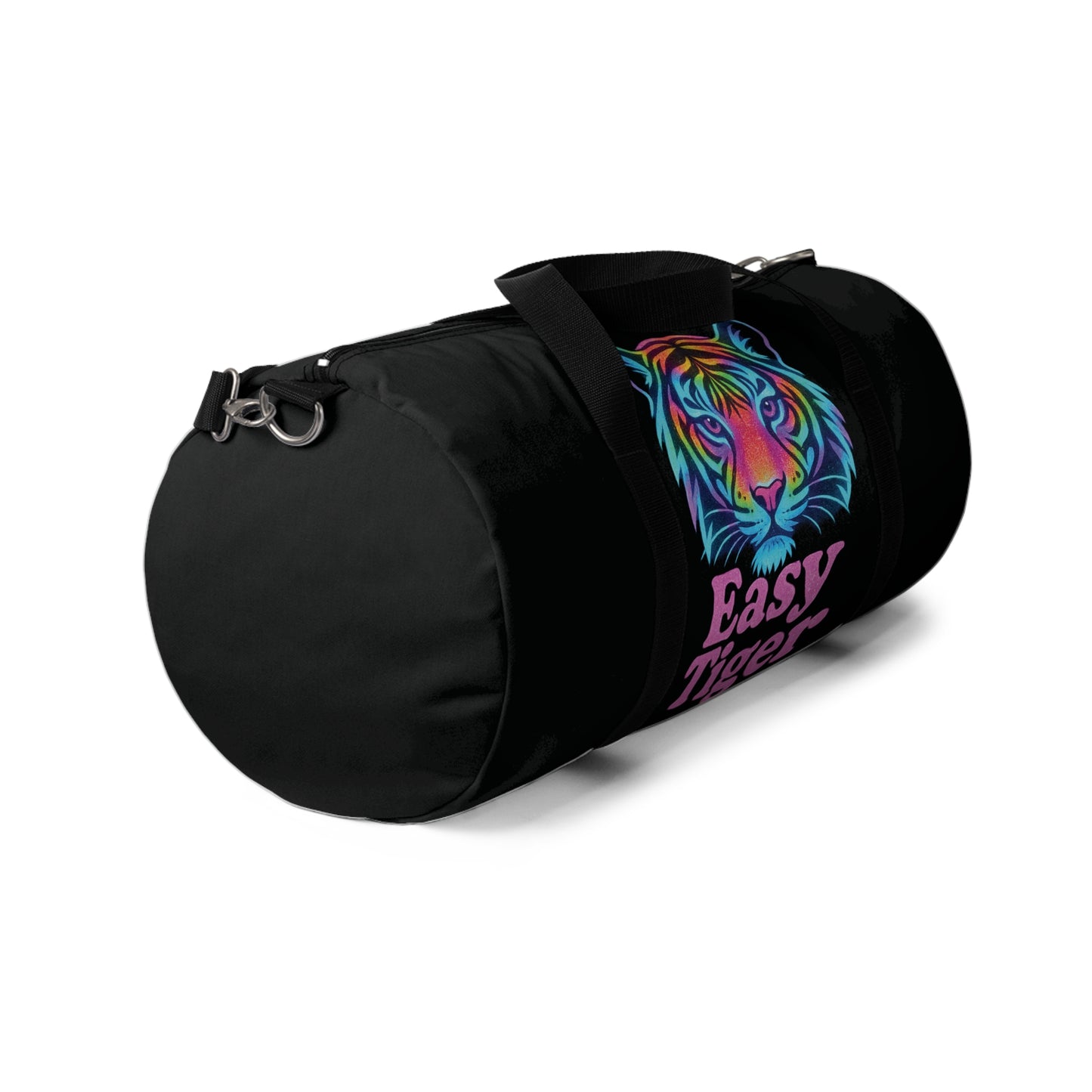 Colorful 'Easy Tiger' Duffel Bag - Stylish Gym Bag, Travel Luggage, Sports Bag, Weekend Getaway, Unique Gift for Tiger Lovers