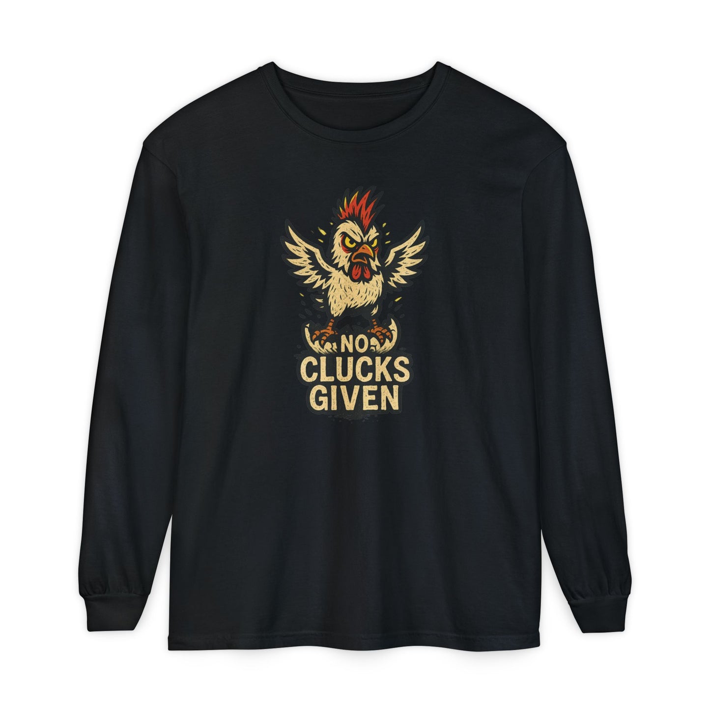 Funny Chicken T-Shirt, Unisex Long Sleeve Tee, Clucks Given Shirt, Gift for Farmers, Humor Apparel, Casual Wear