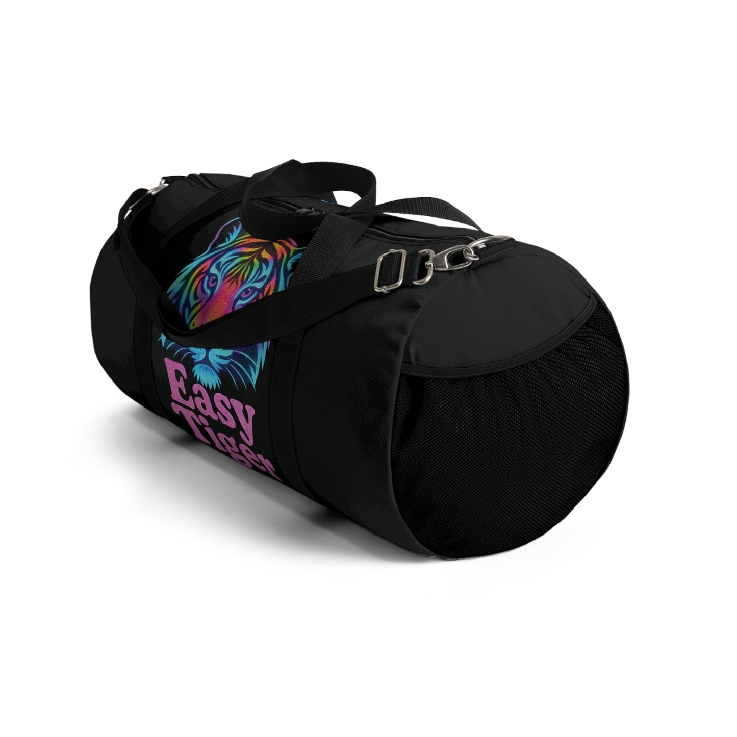 Colorful 'Easy Tiger' Duffel Bag - Stylish Gym Bag, Travel Luggage, Sports Bag, Weekend Getaway, Unique Gift for Tiger Lovers