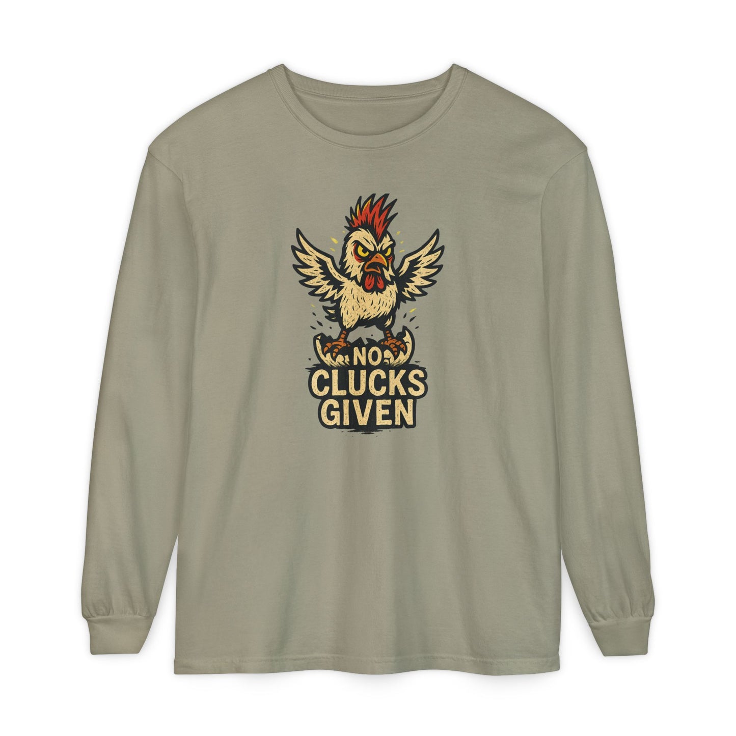Funny Chicken T-Shirt, Unisex Long Sleeve Tee, Clucks Given Shirt, Gift for Farmers, Humor Apparel, Casual Wear