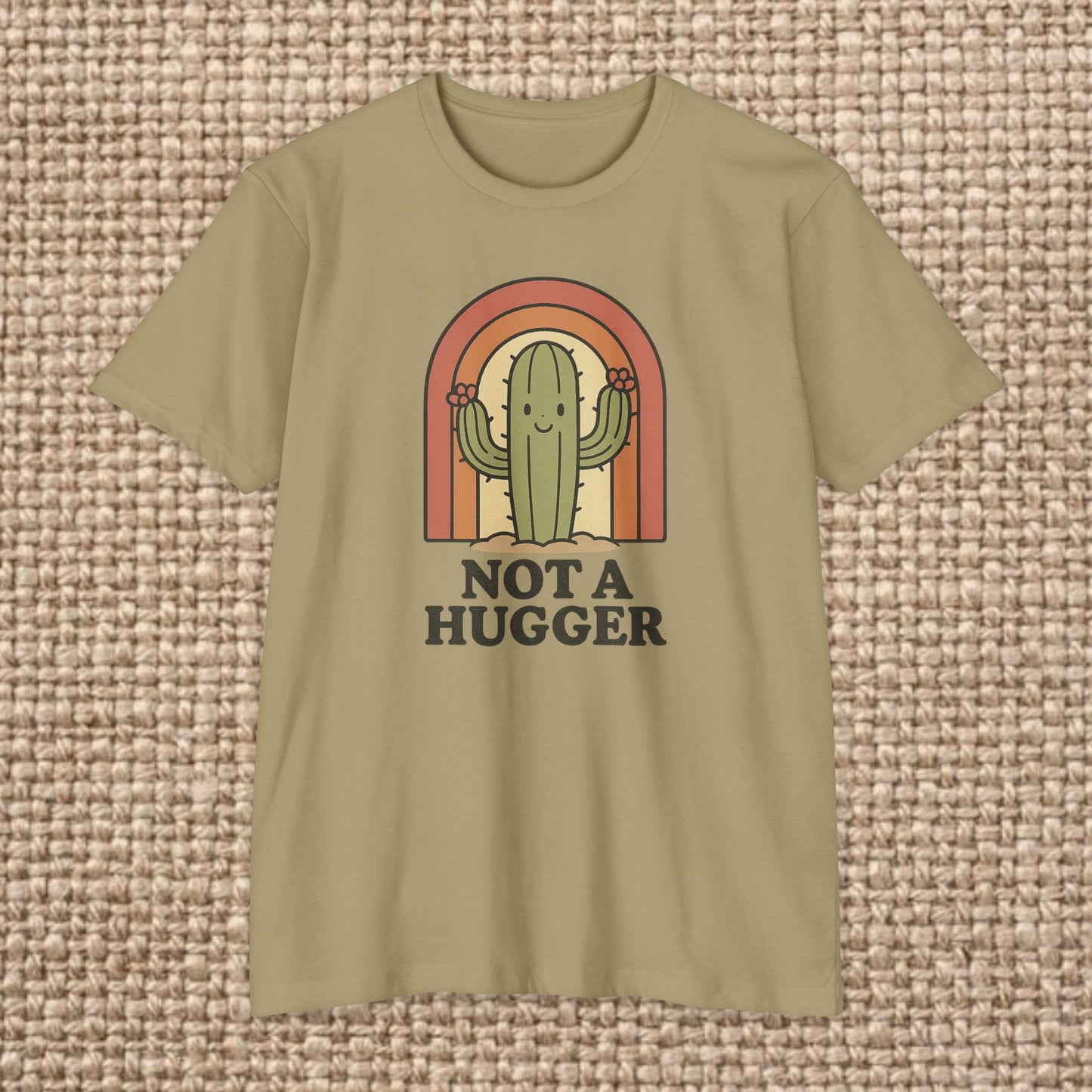 Cactus Humor Tee, Funny Cactus Shirt, Not a Hugger T-shirt, Unisex Casual Wear, Gift for Introverts
