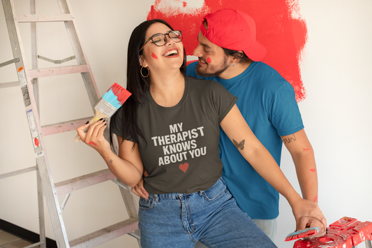Therapist Humor T-Shirt, Unisex Casual Tee, Gift for Mental Health Awareness, Funny Statement Top, Relaxed Fit Shirt