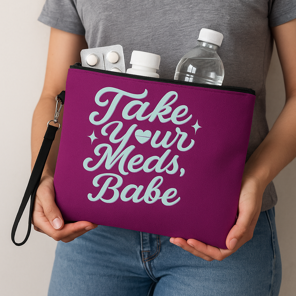 Thermochromic Cosmetic Bag - Fun & Functional Medicine Pouch, Great for Self-Care, Travel Accessories, Gift for Her, Wellness Event