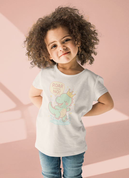 Cute Dinosaur Toddler Tee - "Roar No!" - Fun Baby Shirt, Kids Gift, Birthday Outfit, Playdate Top, Summer Apparel