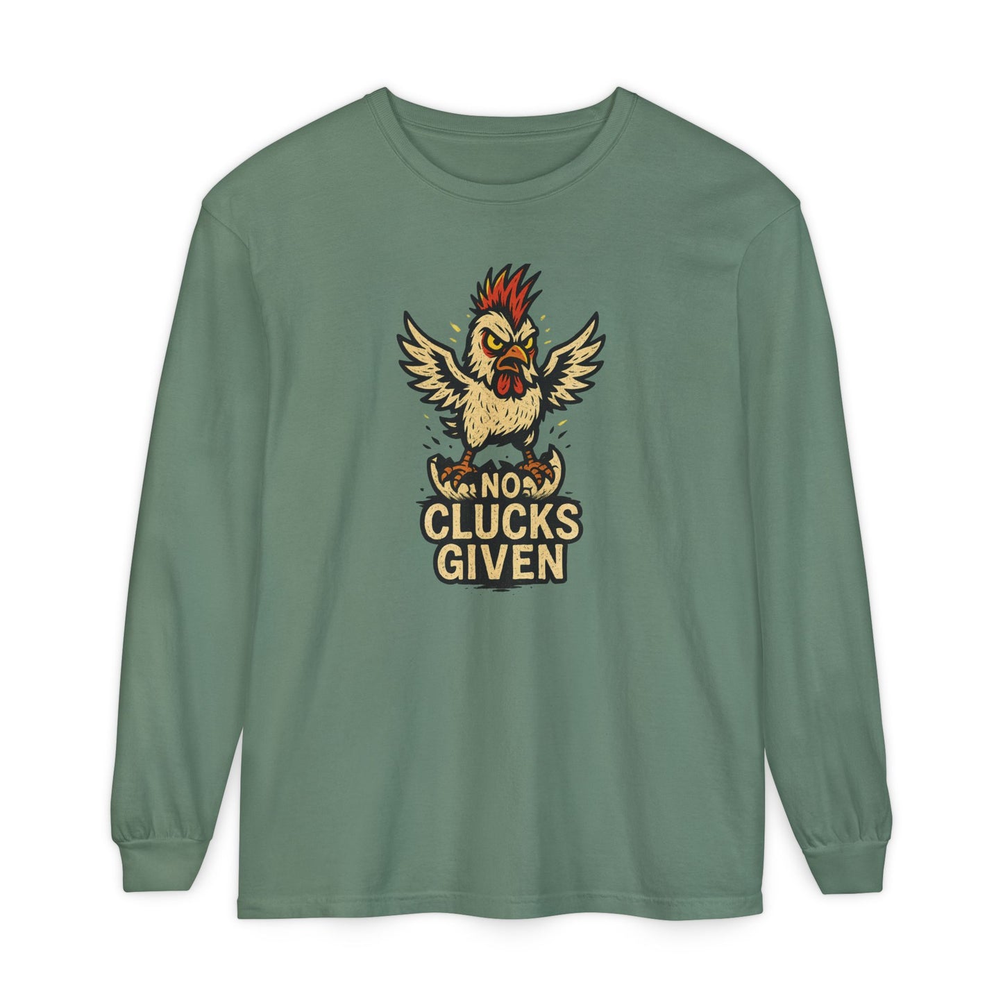 Funny Chicken T-Shirt, Unisex Long Sleeve Tee, Clucks Given Shirt, Gift for Farmers, Humor Apparel, Casual Wear
