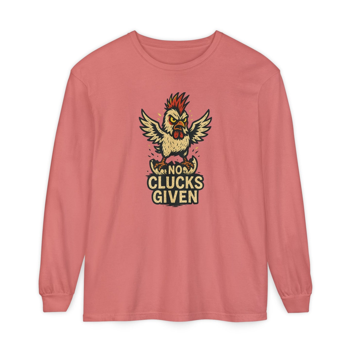 Funny Chicken T-Shirt, Unisex Long Sleeve Tee, Clucks Given Shirt, Gift for Farmers, Humor Apparel, Casual Wear