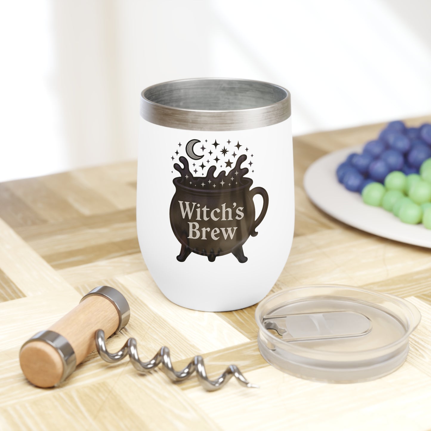 Witch's Brew Wine Tumbler | Chill Wine Cup, Halloween Gift, Spill-Proof Tumbler, Wine Lover's Accessory, Party Favor