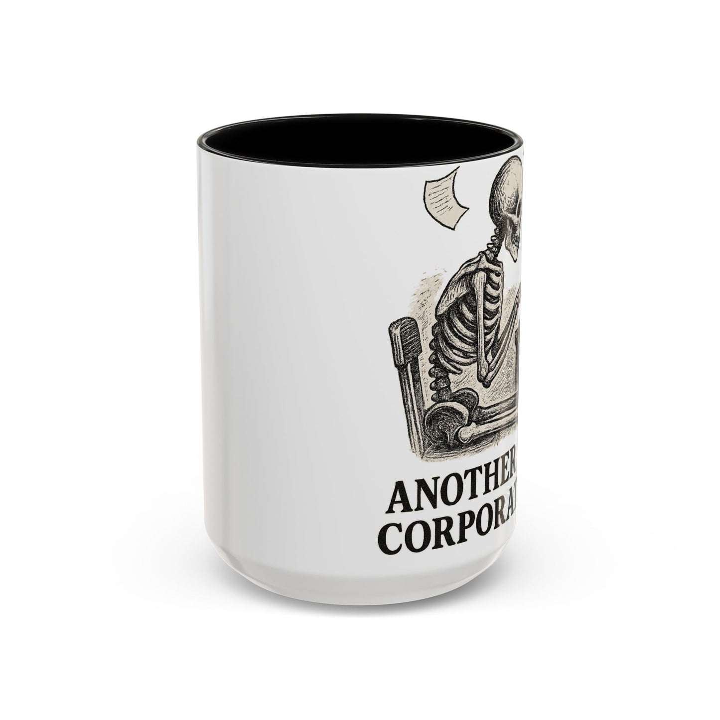 Corporate Humor Coffee Mug, Funny Office Gift, Skeleton Mug, Halloween Decor, Work From Home Coffee Cup, sarcastic office mug