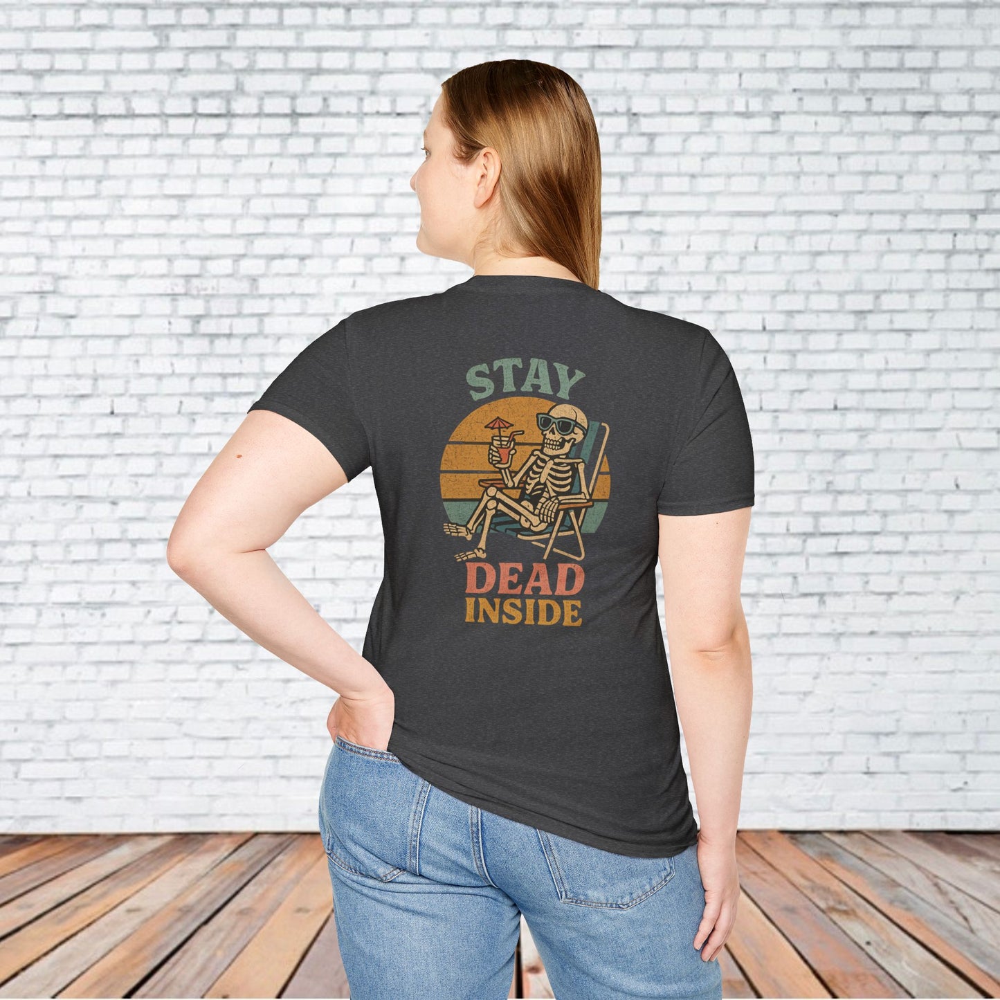 Stay Dead Inside Skeleton T-Shirt, Casual Wear, Halloween Costume, Unisex Gift, Summer Vibes, Funny Graphic Tee