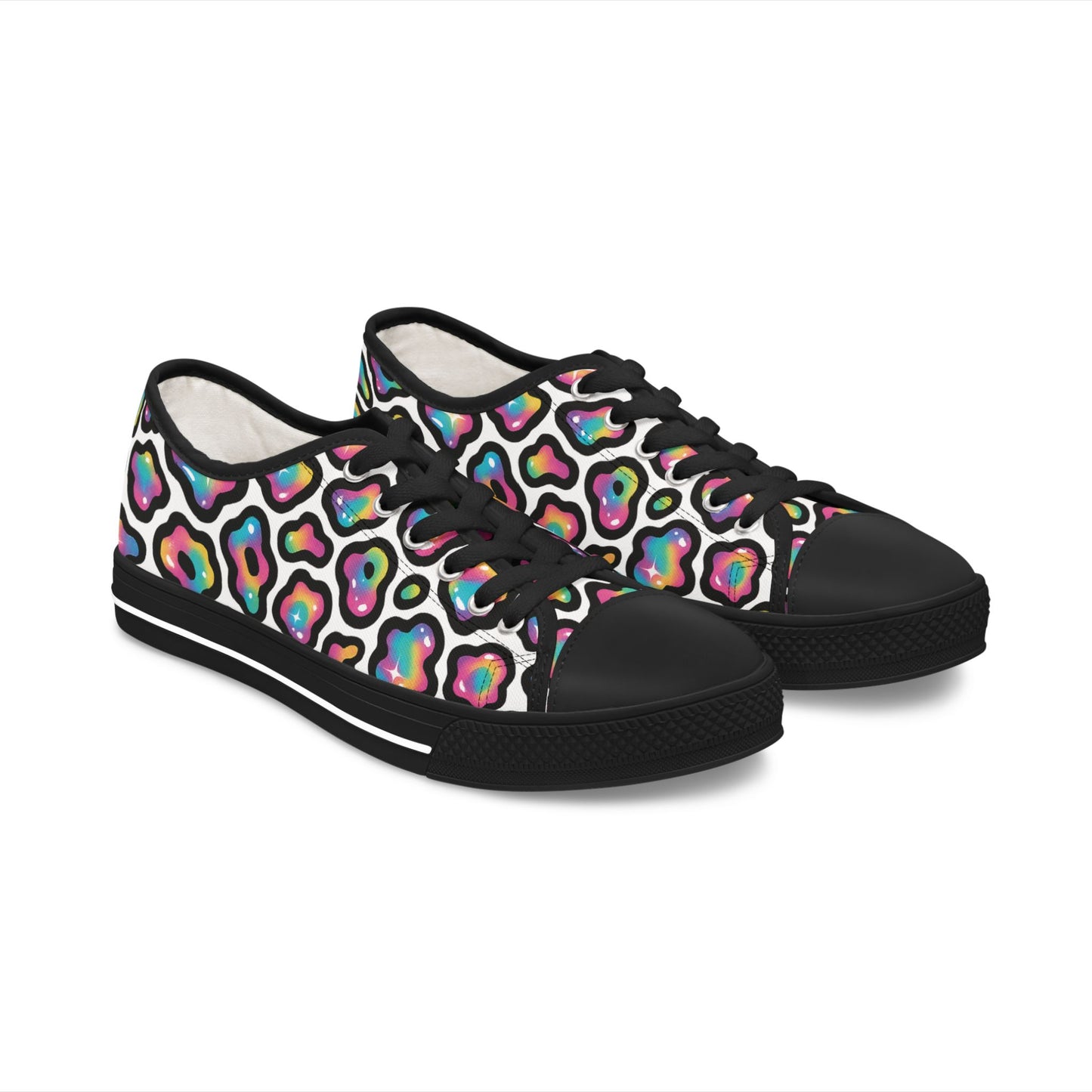Colorful Women's Low Top Sneakers | Stylish Athletic Shoes, Colorful Sneakers, Casual Footwear, Trendy Low Tops, Fun Walking Shoes