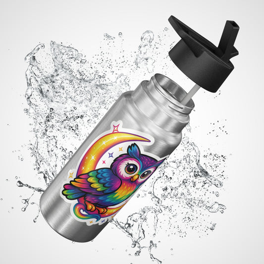Tumbler Mug Colorful Cat Owl Sticker Design 32oz