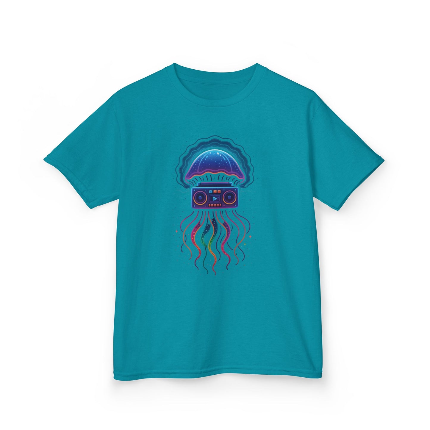Retro Jellyfish Music Tee for Kids | Fun Graphic T-Shirt, Ocean Lovers Gift, Birthday Party Attire, Summer Vibes, Unique Kids Clothing