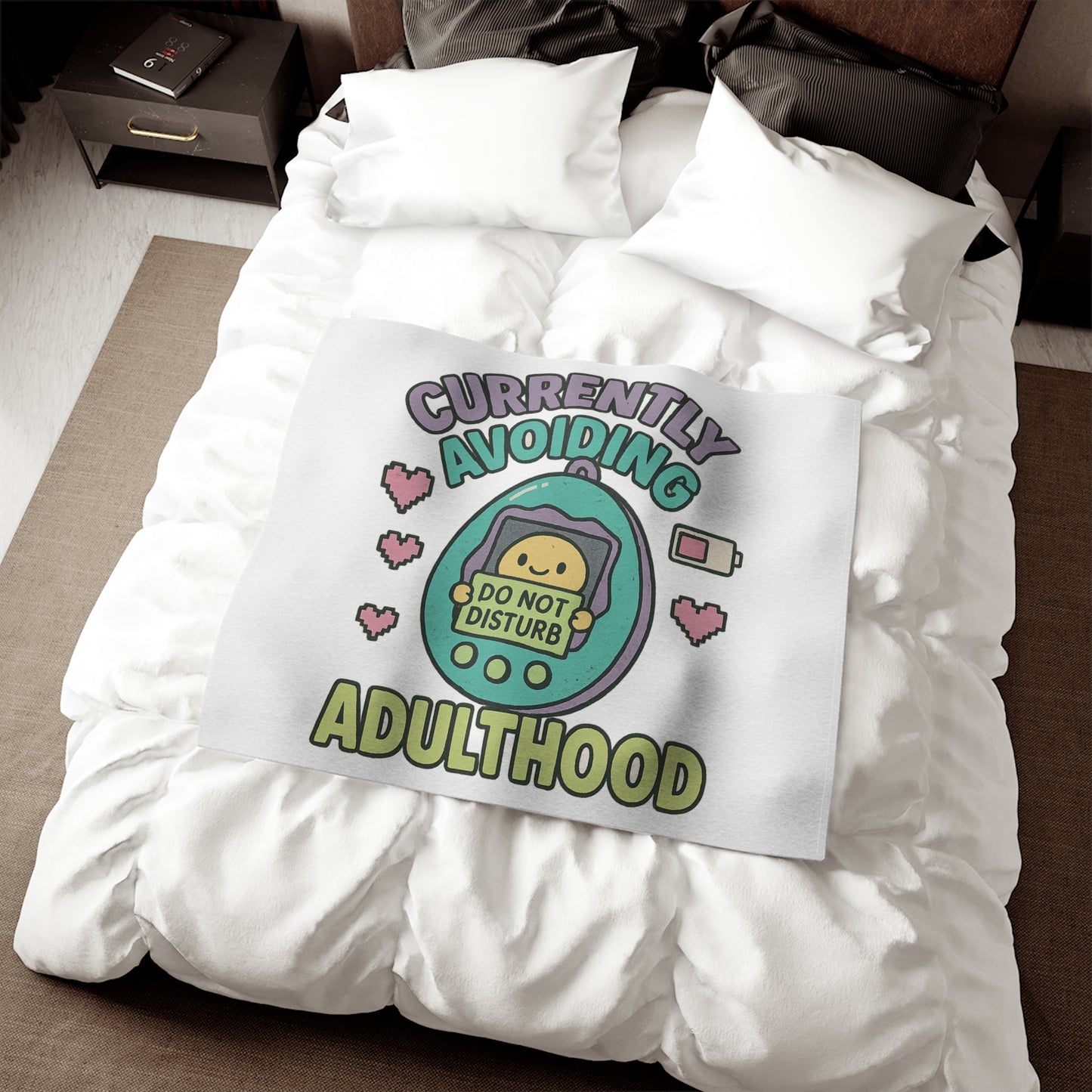 Cozy Sweatshirt Blanket - Currently Avoiding Adulthood, Perfect for Lazy Days, Gifts for Graduates, Birthday Comfort