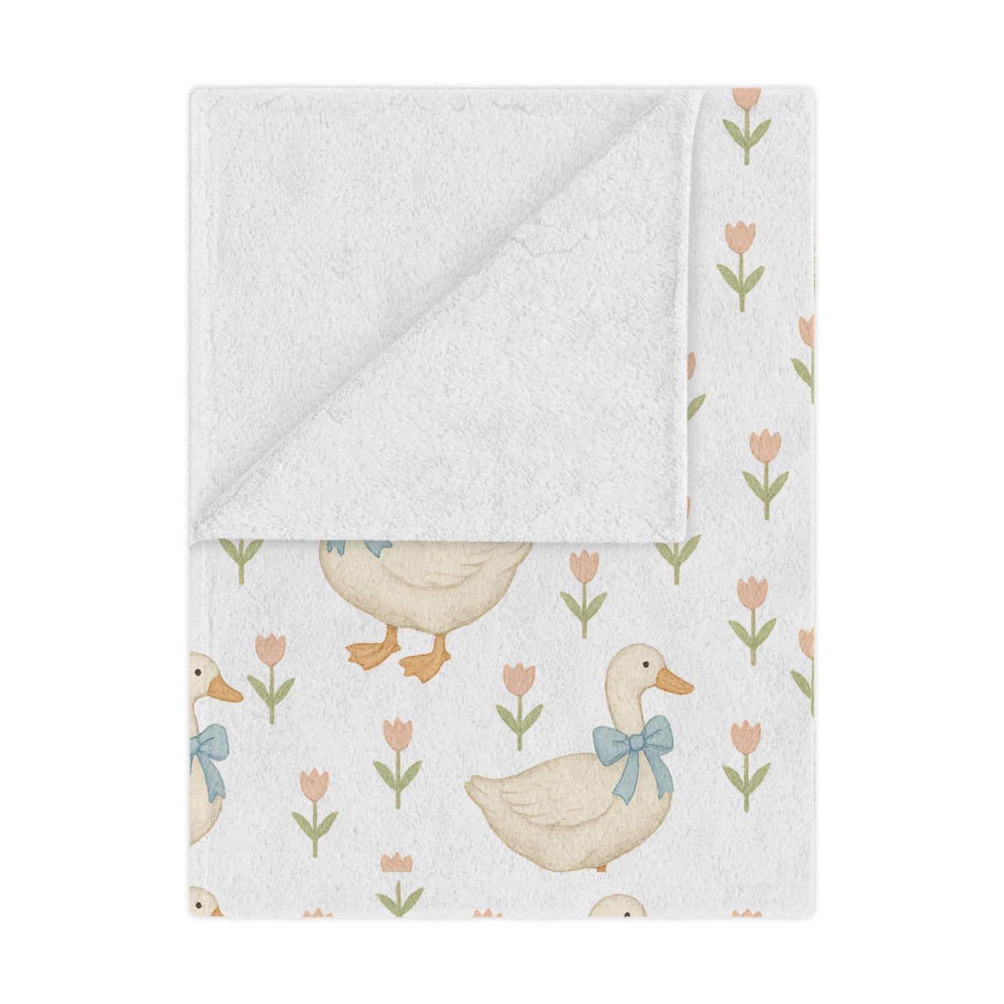 Cozy Duck Minky Blanket - Cute Baby Blanket, Nursery Decor, Gift for New Parents, Playtime Comfort, Soft Baby Gifts
