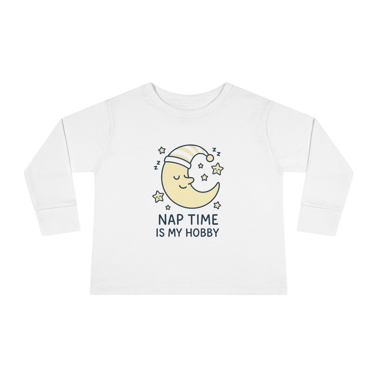 Toddler Long Sleeve Tee with 'Nap Time Is My Hobby' Design - Cute Kids Apparel, Fun Sleepwear, Baby Gifts, Seasonal Wear, Toddler Fashion