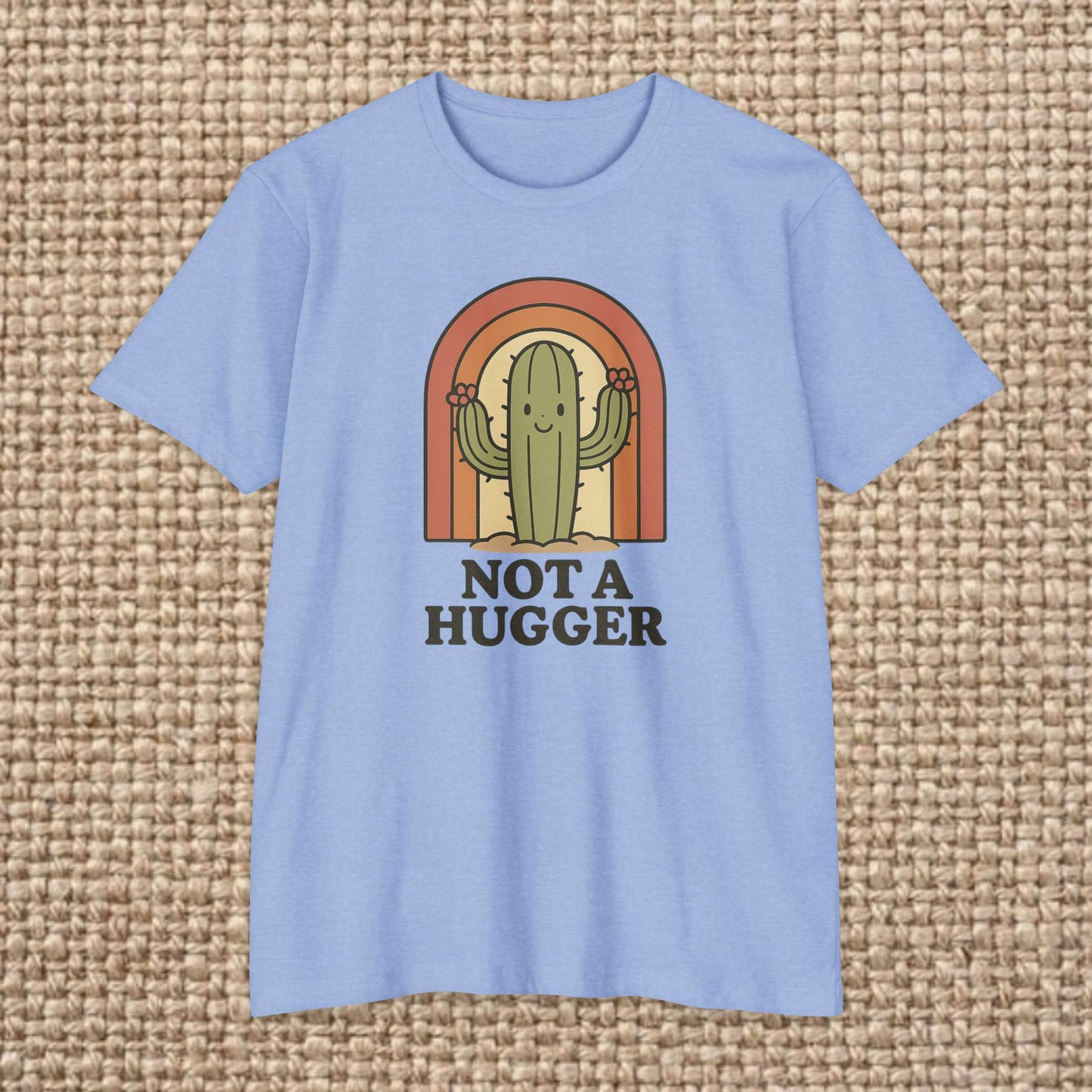 Cactus Humor Tee, Funny Cactus Shirt, Not a Hugger T-shirt, Unisex Casual Wear, Gift for Introverts